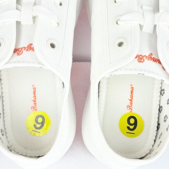 Tommy Bahama Women's Lorena Canvas White Sneaker Size 9 Memory Foam Lace Up NWOB - Picture 10 of 11